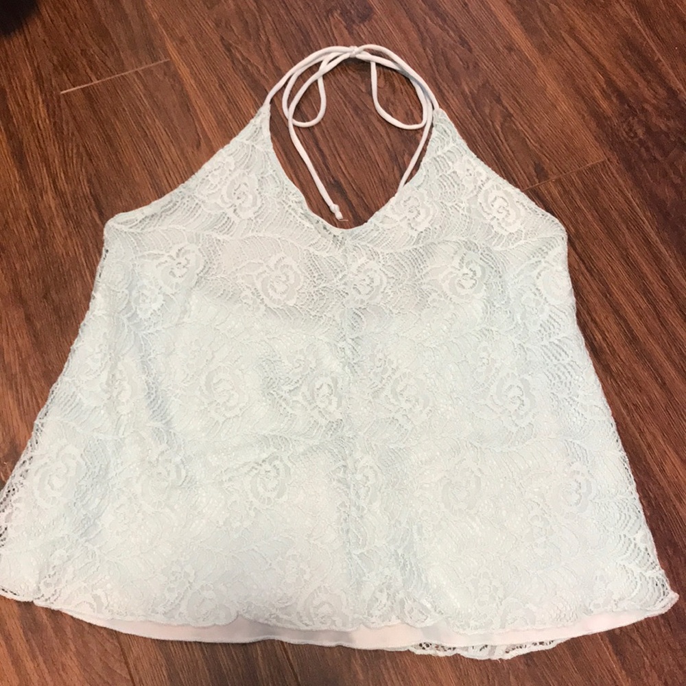 Open back cropped tank top